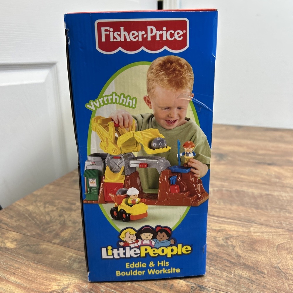 2007 Fisher Price Little People Eddie & His Boulder Worksite New L2345 Works!! - Picture 8 of 13